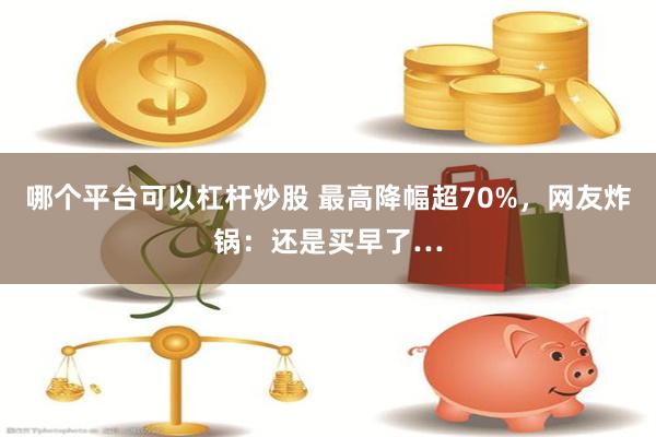 哪个平台可以杠杆炒股 最高降幅超70%，网友炸锅：还是买早了…